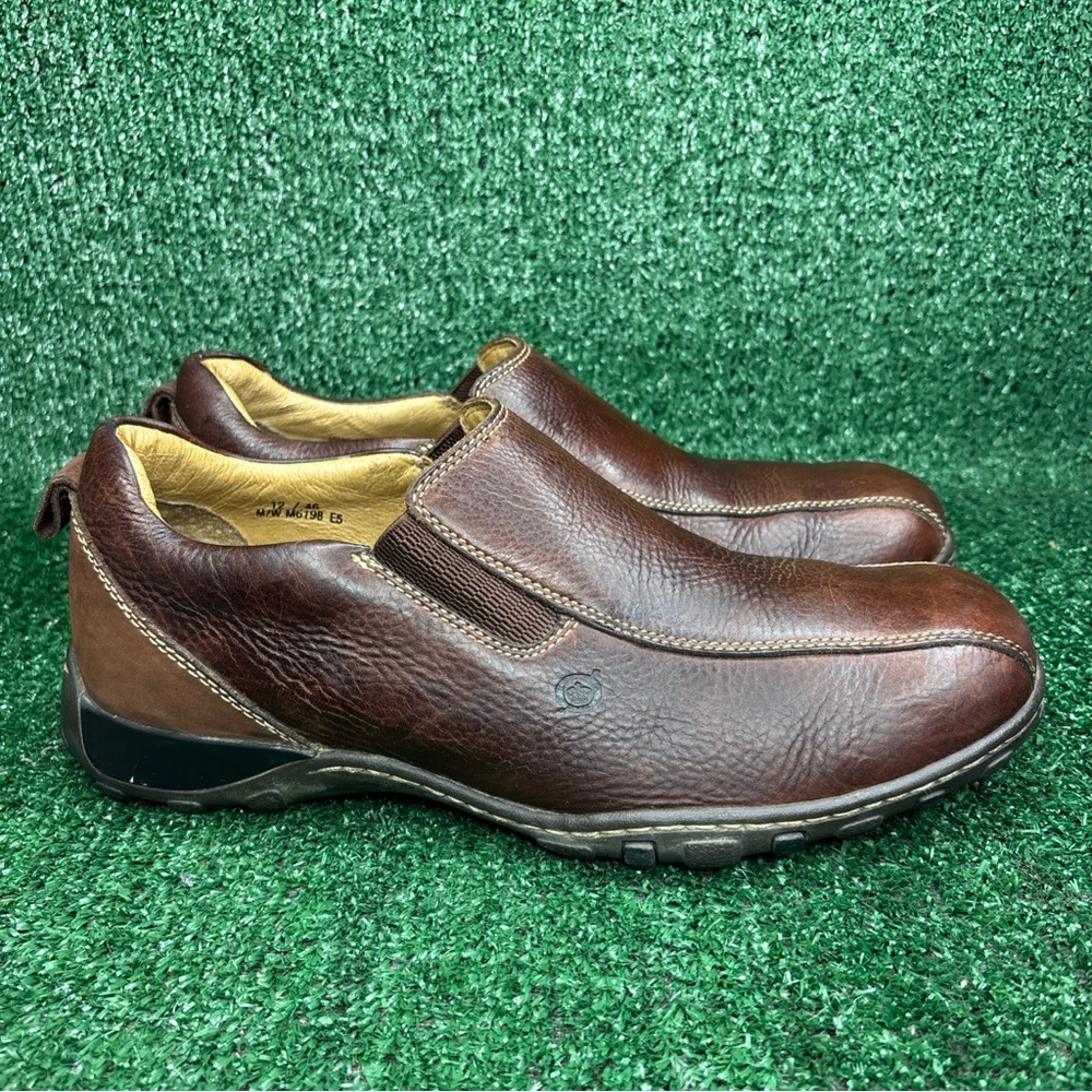 Born Winfield Causal Footwear Leather Loafers Pull On Closed Toe Logo Size 12